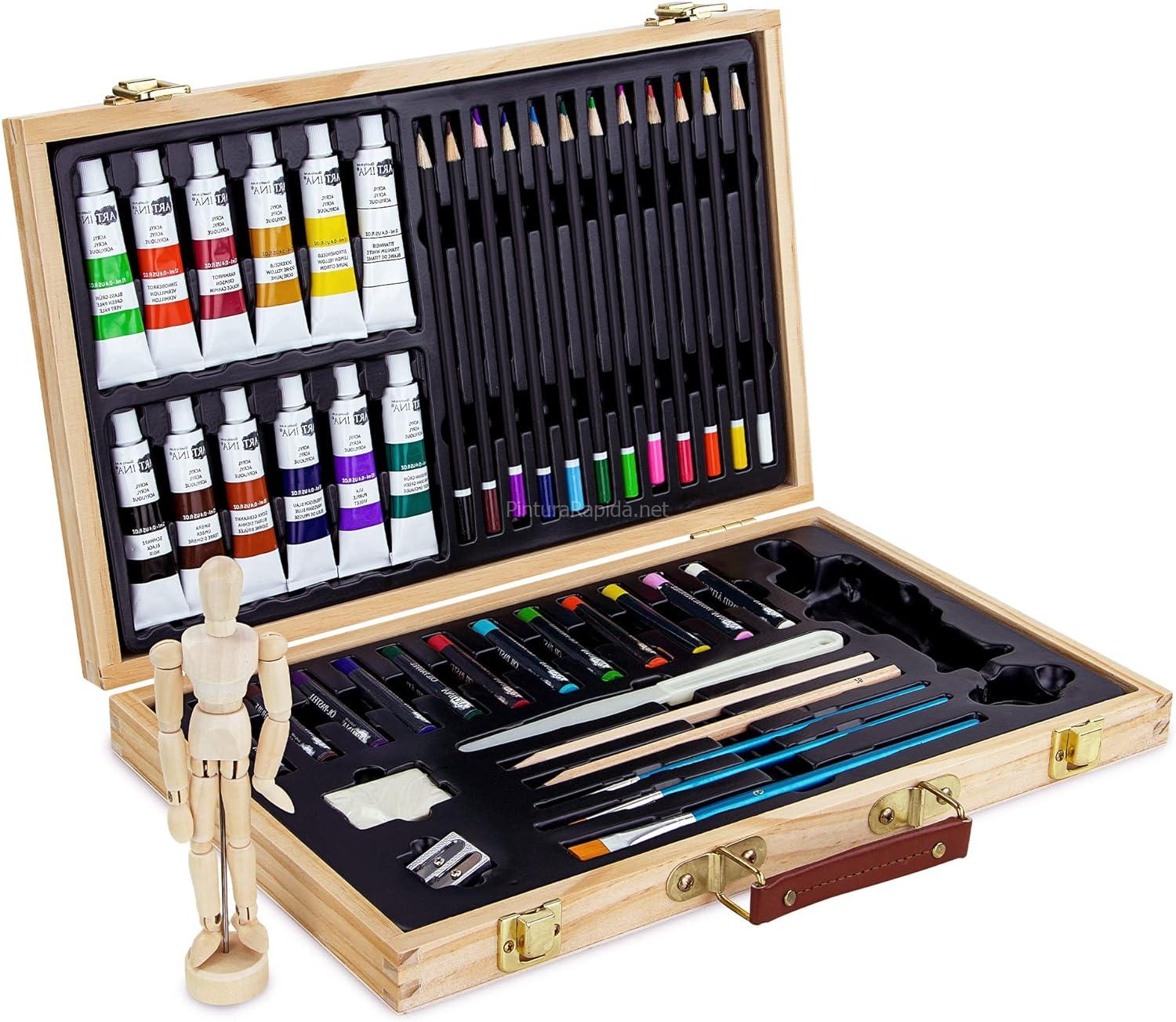 Set de Pintura Acrílica 49 piezas (Incluye 24 colores) - Kit de